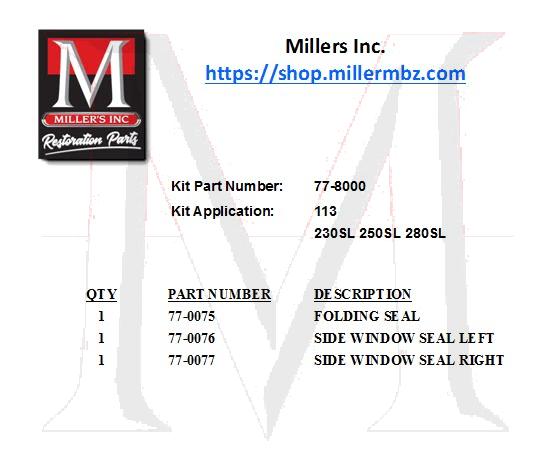 Soft Top Seal Kit